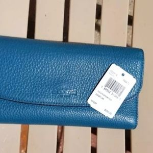Authentic Coach Wallet in Rare Atlantic Blue